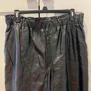Abercrombie Faux Leather Joggers